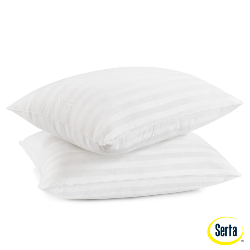 Serta Won't Go Flat Polyester Jumbo Medium Support Pillow Wayfair